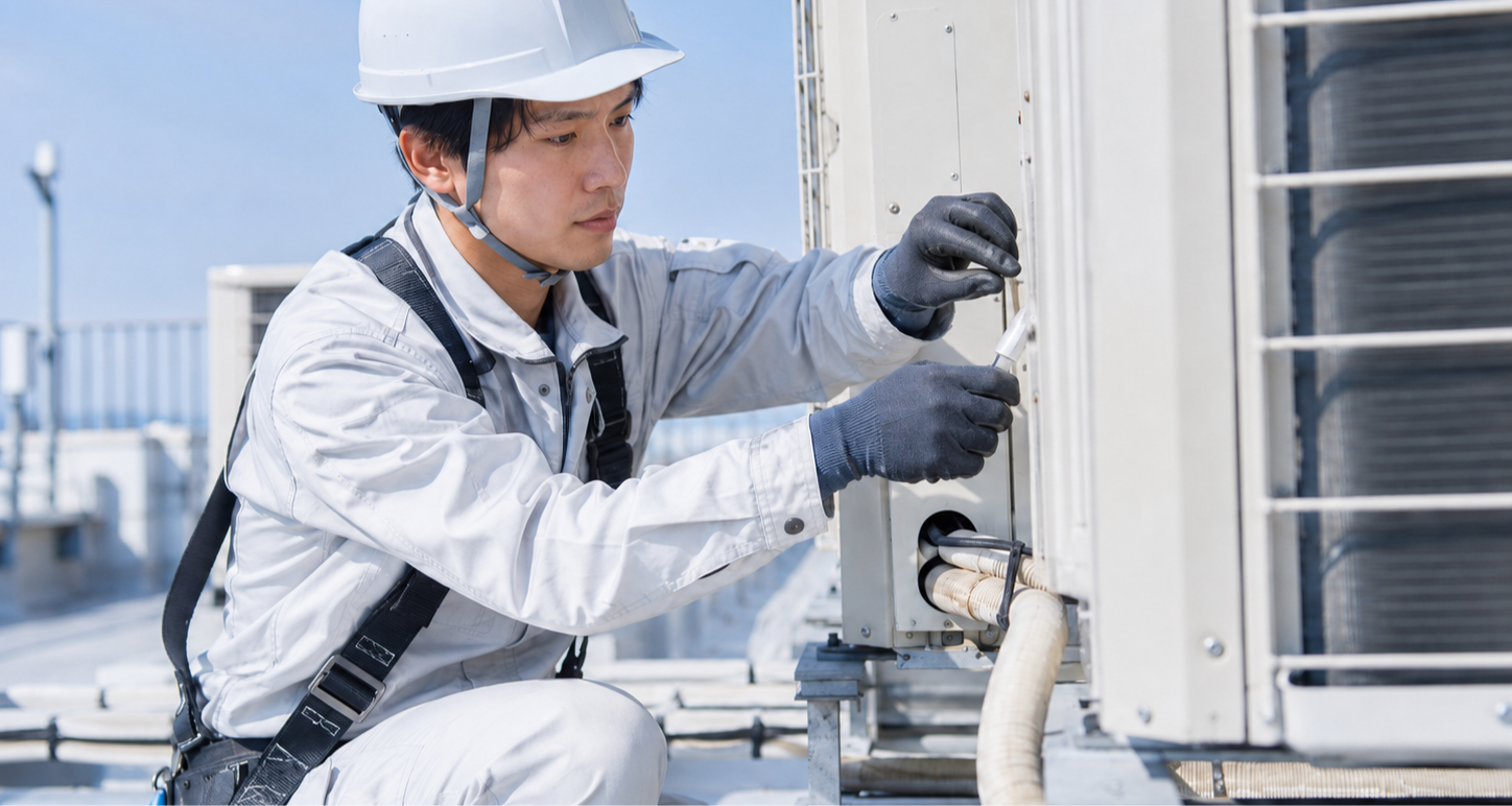 空調・換気設備工事の現場イメージ